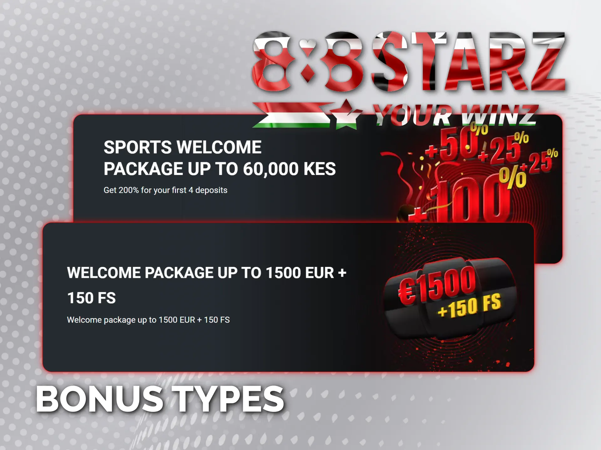 Get welcome bonuses for sports and casino on 888starz.
