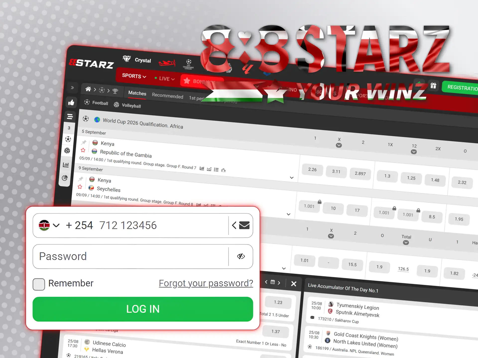 Your 888starz login unlocks access to sports and casino.